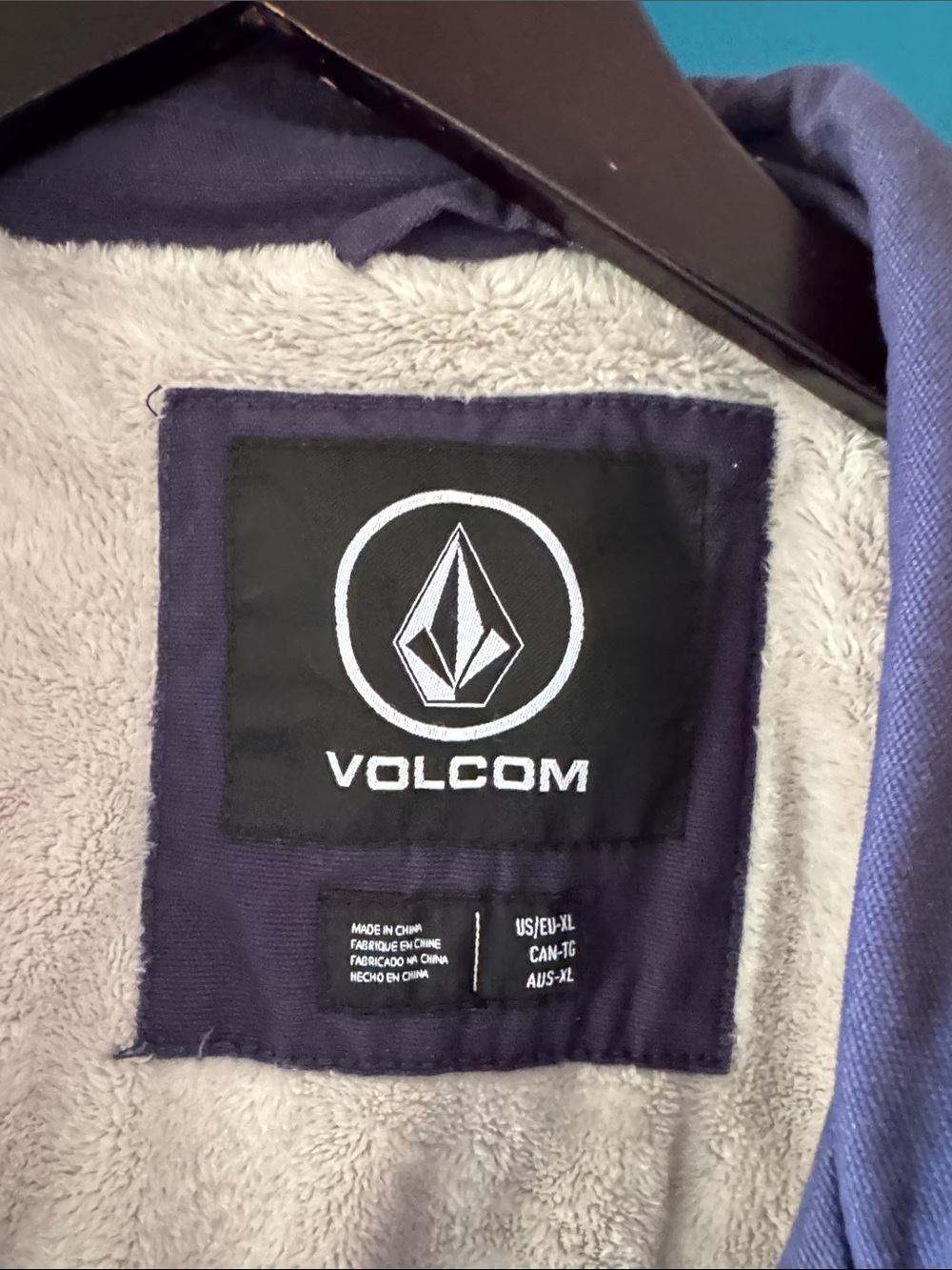 Volcom Men's Dark Blue Sherpa-Lined Coach Jacket - Picture 2 of 5